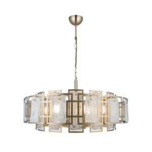 Svítidlo Lucea antická mosaz/bílá kov/sklo