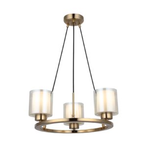 Svítidlo Lucea antická mosaz/čirá kov/sklo