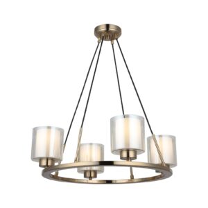 Svítidlo Lucea antická mosaz/čirá kov/sklo