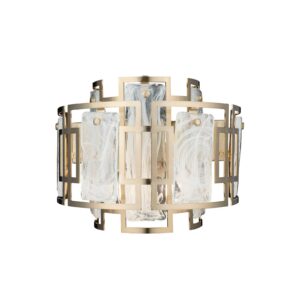 Svítidlo Lucea antická mosaz/bílá kov/sklo