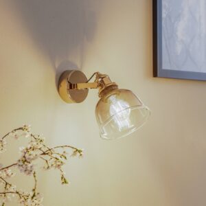 Svítidlo Lucea zlatá/kouřově šedá-transparentní kov/sklo