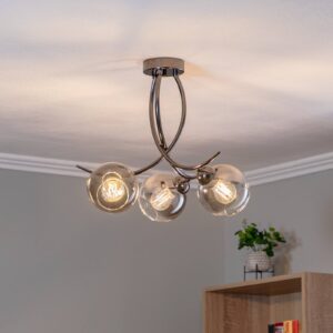 Svítidlo Lucea černý-chrom kov/sklo