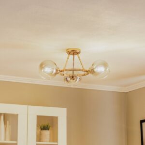 Svítidlo Lucea zlatá/chrom kov/sklo