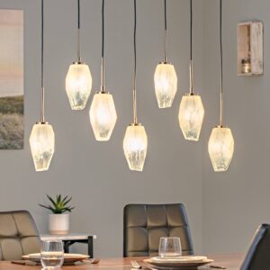 Svítidlo Lucea zlatá/bílá kov/sklo