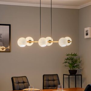 Svítidlo Lucea antická mosaz/bílá kov/sklo