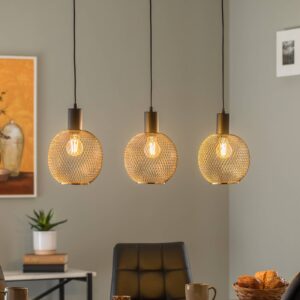 Svítidlo Lucea zlatá-transparentní/černá sklo/kov