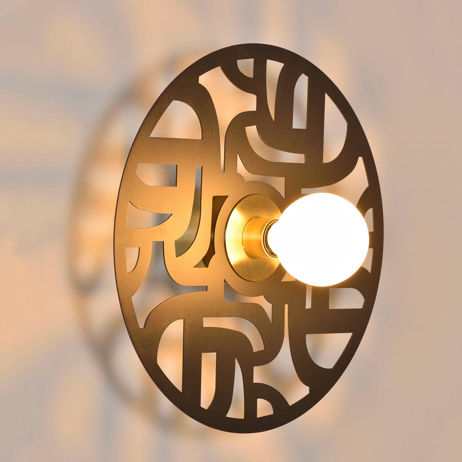 MARKET SET Labyrinthe nástěnné světlo, Ø40cm černá, Obývací pokoj / jídelna, kov, E27, 15W - Image 3