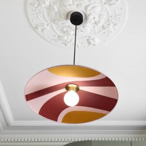 Svítidlo MARKET SET růžová textil/kov