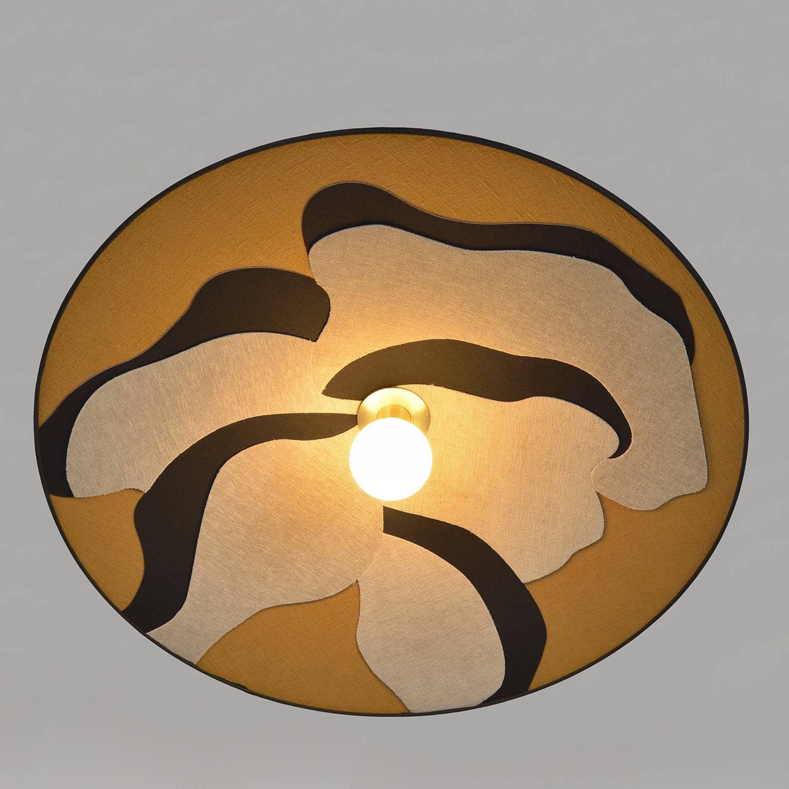 MARKET SET Sonia Laudet závěsné světlo, Ø80cm kari, Obývací pokoj / jídelna, textil, kov, E27, 60W, K: 14cm - Image 4