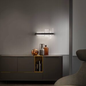 Svítidlo Masiero černá matná/čirá Kov/lisované sklo