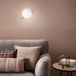 Svítidlo Masiero broušená mosaz/bílý opál Pozinkovaný kov/muránské sklo