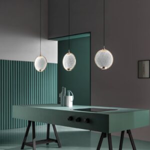 Svítidlo Masiero broušená mosaz/čirá Kov/sklo