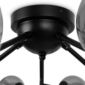 Svítidlo Maytoni černá/kouřově šedá Kov/foukané sklo