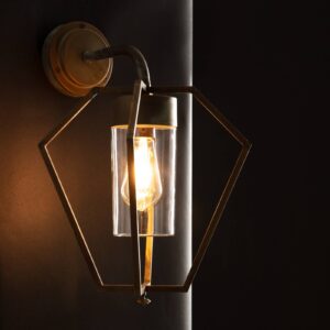 Svítidlo Moretti Luce antická mosaz/transparentní mosaz/sklo