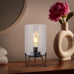 Svítidlo Näve černá/čirá železo/sklo