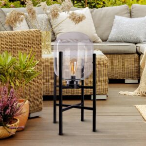 Svítidlo Näve černá/čirá železo/sklo