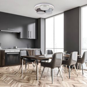 Svítidlo Näve šedá/bílá Ocel/hliník/textil