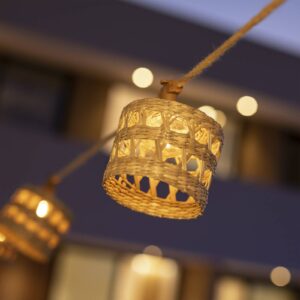 Svítidlo Newgarden světlé dřevo Esparto/juta/plast