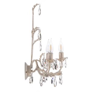 Svítidlo ONLI slonová kost Železo/křišťálové sklo/textil