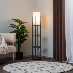 Svítidlo Opviq černá/bílá kov/textil