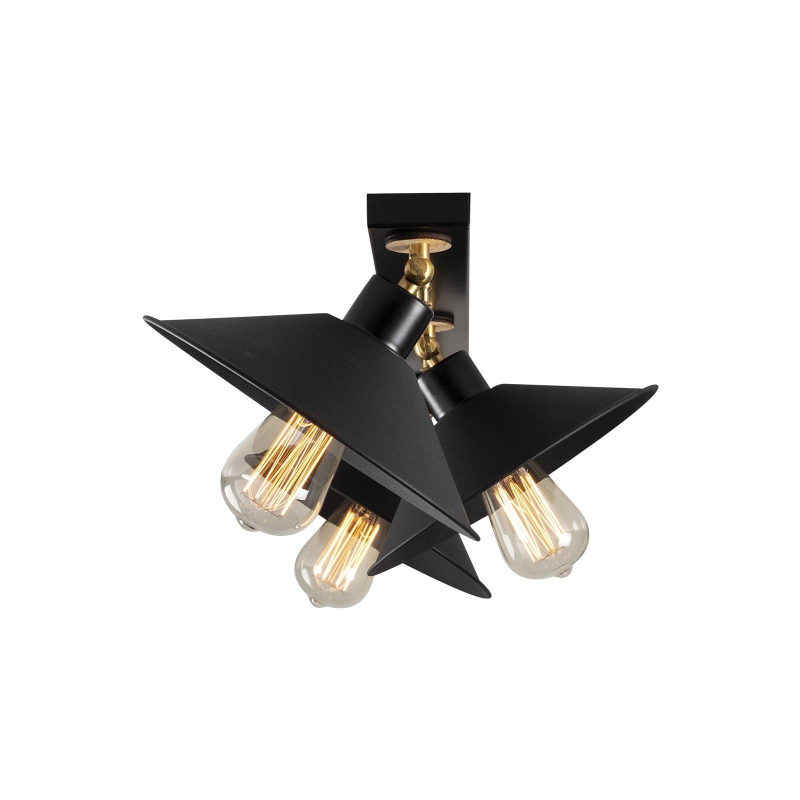 Opviq Stropní světlo Berceste N-660 3 zdroje Ø24cm černá, Obývací pokoj / jídelna, kov, E27, 40W, P: 80 cm, L: 24 cm - Image 3