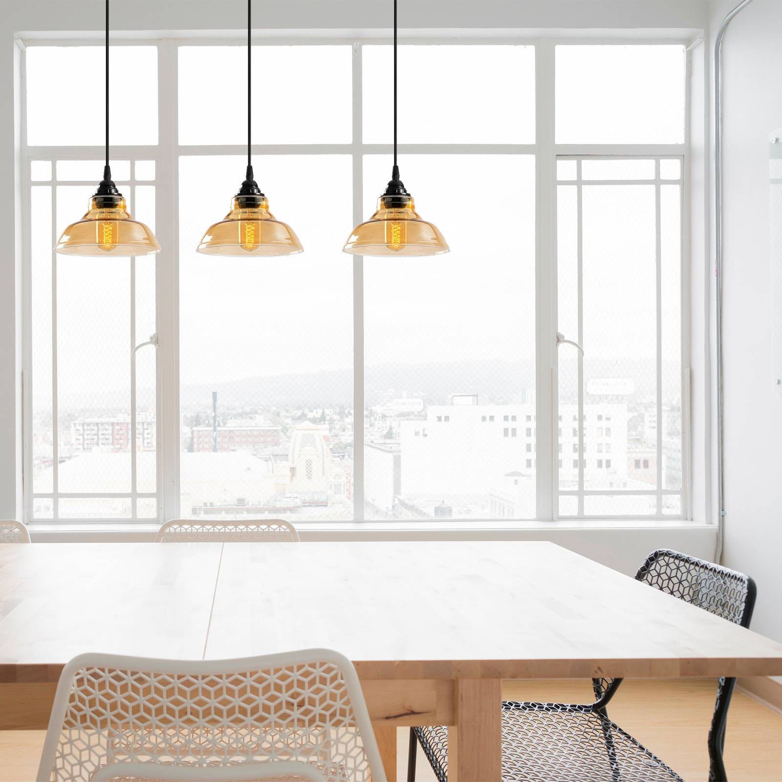 Svítidlo Opviq kouřově šedá-transparentní/černá sklo/kov