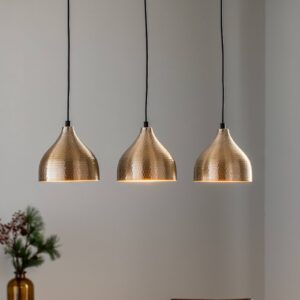 Svítidlo Opviq zlatá starožitná/černá kov