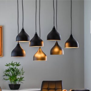 Svítidlo Opviq černá/zlatá kov