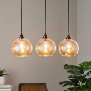 Svítidlo Opviq zlatá-transparentní/černá sklo/kov