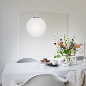 Svítidlo Paul Neuhaus opálová bílá/šedá/stříbrná plast/železo/sklo/teflon