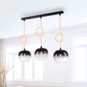 Svítidlo Paul Neuhaus kouřově šedá - bílá/černá sklo/železo