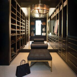 Svítidlo Quintiesse leštěný nikl/černá Ocel/organza/křišťálové sklo