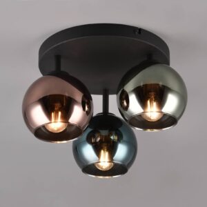 Svítidlo Reality Leuchten černá/modrá/zelená/měď kov/sklo