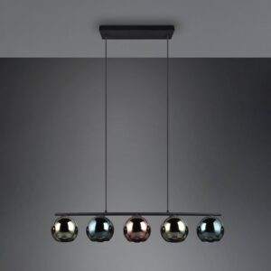 Svítidlo Reality Leuchten černá/modrá/zelená/měď kov/sklo