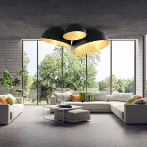 Svítidlo SIGMA černá/zlatá kov/plast