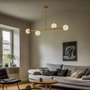 Svítidlo SIGMA zlatá/opálová ocel/sklo