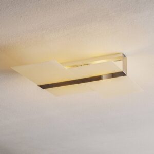 Svítidlo SOLLUX LIGHTING opálová bílá/chrom sklo/ocel