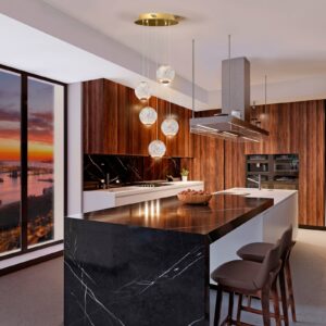 Svítidlo Schuller Valencia zlatá/čirá akryl/kov