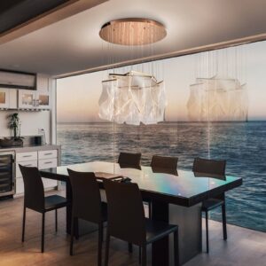 Svítidlo Schuller Valencia tansparentní/růžovozlatá kov/metakrylát mikrotisk