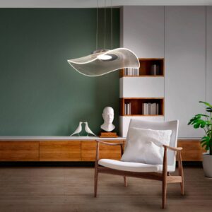 Svítidlo Schuller Valencia chrom/transparentní kov/metakrylát mikrotisk