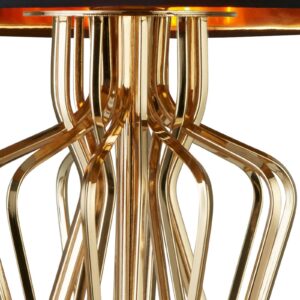 Svítidlo Searchlight černá/zlatá ocel/mramor/textil/plast