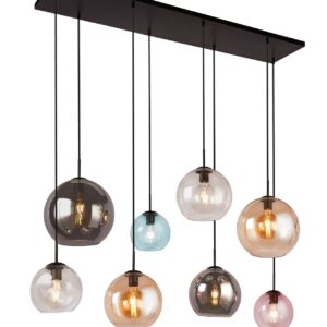 Svítidlo Searchlight černá/čirá/jantarová/kouřově šedá/růžová/modrá ocel/sklo