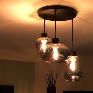 Svítidlo Steinhauer černá/kouřově šedá kov/sklo