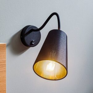 Svítidlo TK Lighting černá/zlatá Kov/plast/textil