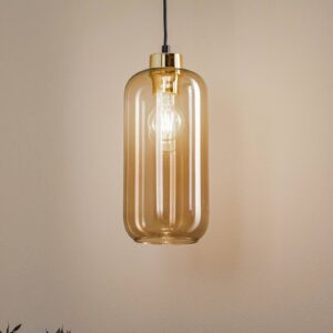 Svítidlo TK Lighting hnědá/černá/zlatá Sklo/kov/plast