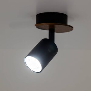 Svítidlo TK Lighting černá/světlé dřevo dřevo/ocel