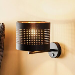 Svítidlo TK Lighting černá/zlatá Kov/textil