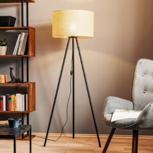 Svítidlo TK Lighting černá/hnědá Kov/plast/juta