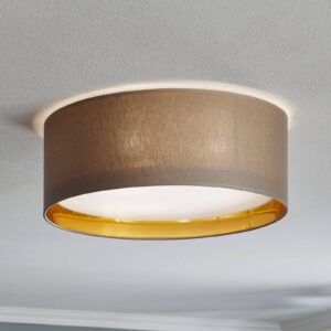 Svítidlo TK Lighting šedá/bílá/zlatá kov/textil/plast