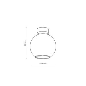 Svítidlo TK Lighting černá/zlatá/transparentní ocel/sklo